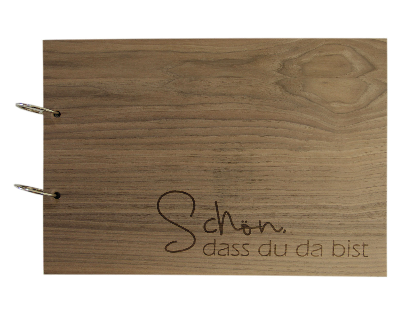 Gästebuch aus Holz - Schön dass du da bist