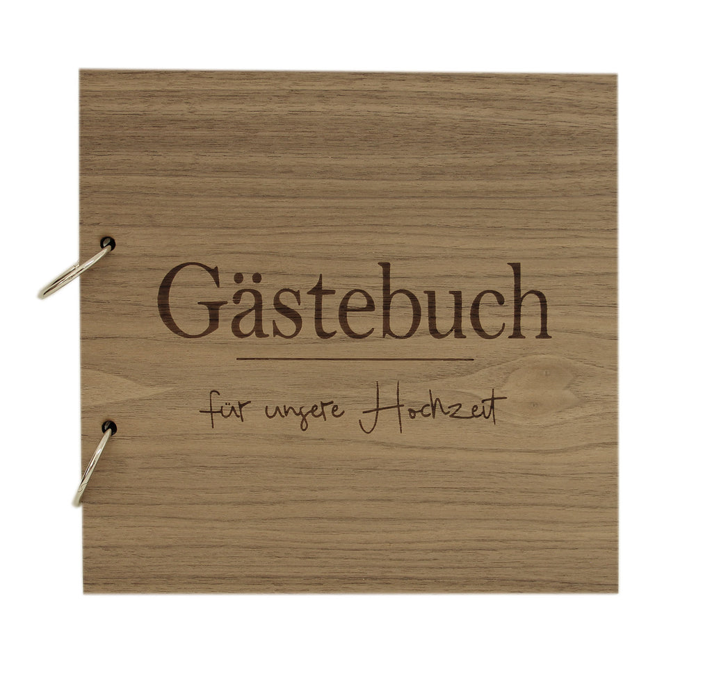 Gästebuch aus Holz - Hochzeit