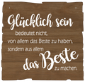 Wandbild - glücklich sein