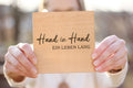 Holzgrusskarte - Hand in Hand