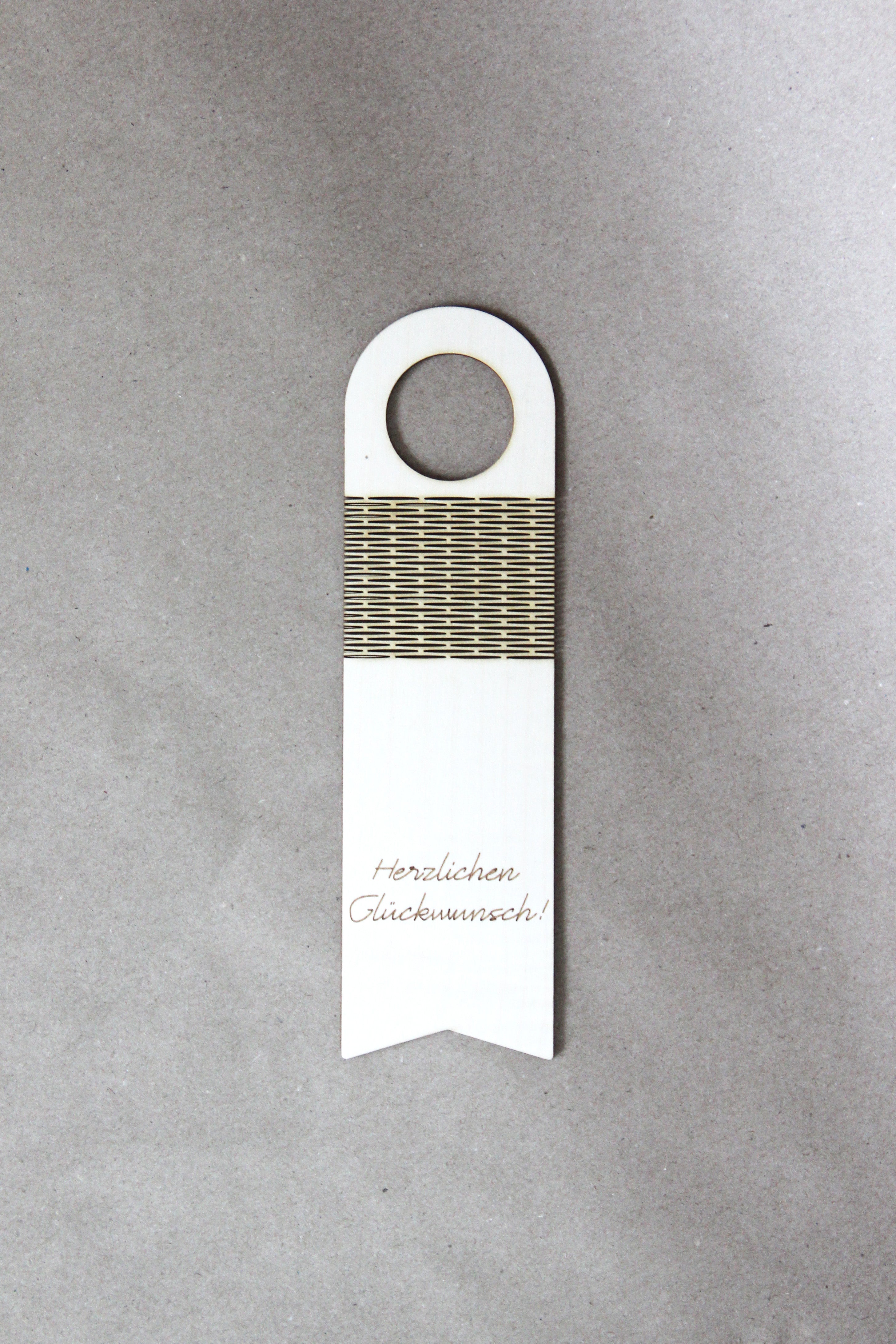 Flaschenanhänger - Herzlichen Glückwunsch