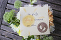 Grußkarte mit Holzsticker - Glück Baby