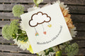 Grußkarte mit Holzsticker - Wolke Baby