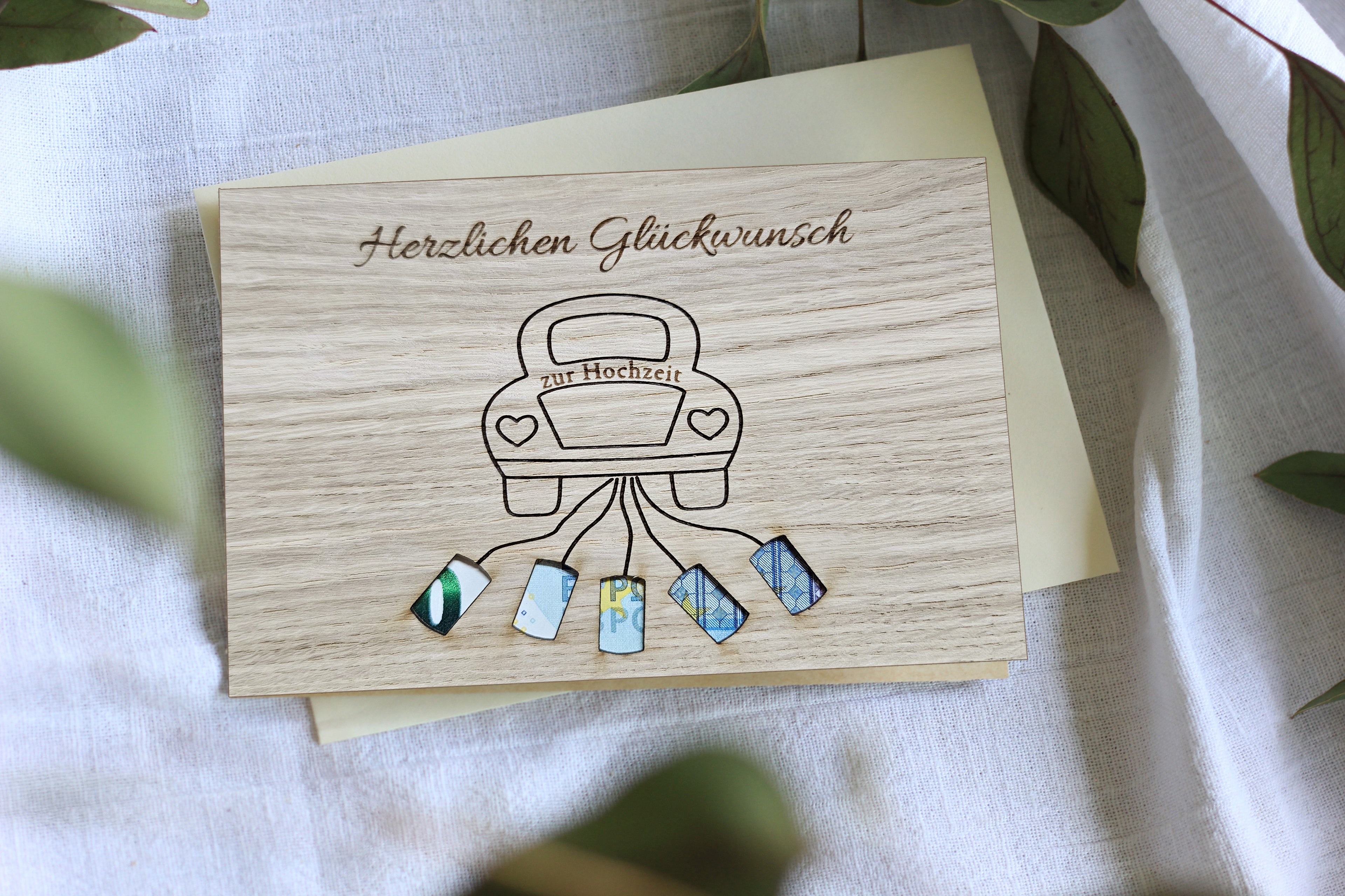 Geldgeschenkkarte - Herzlichen Glückwunsch Hochzeit