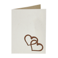 Grußkarte mit Holzsticker - Doppelherzen