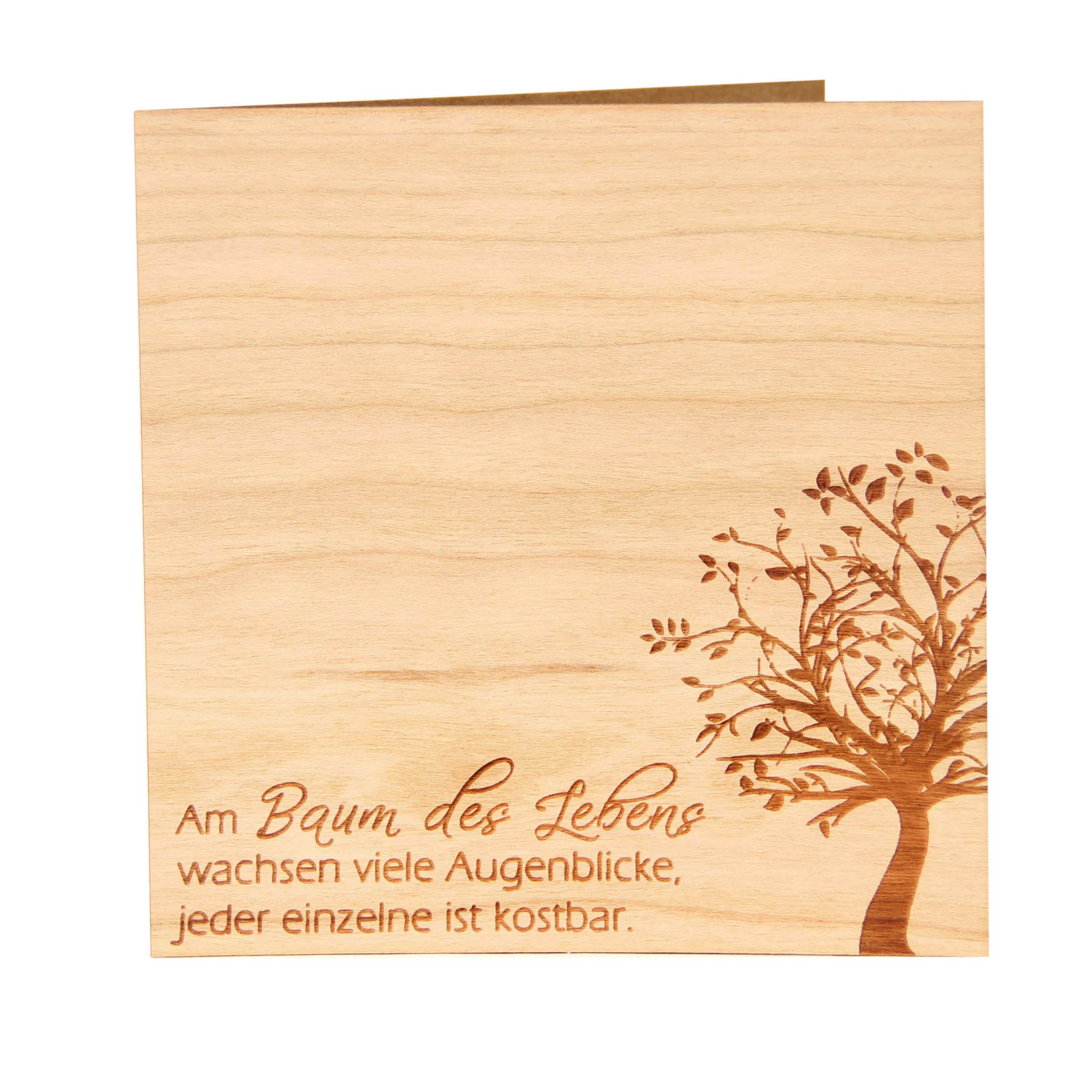 Holzgrusskarte - Baum des Lebens