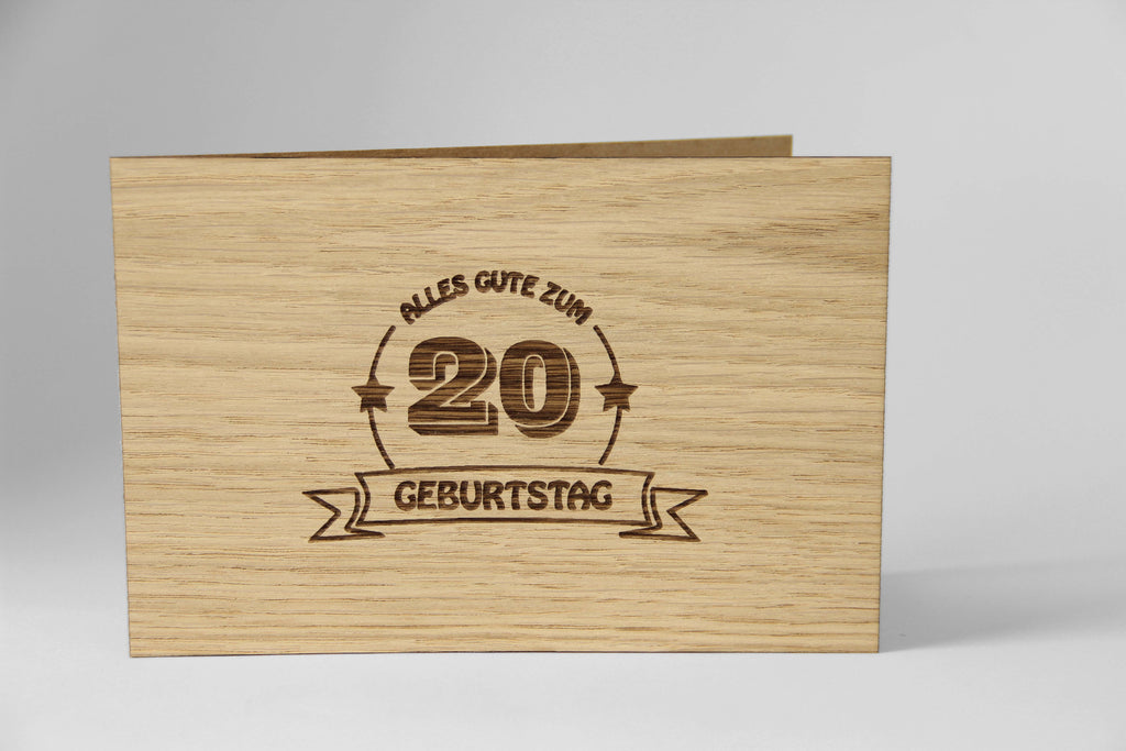 Holzgrusskarte - Alles Gute zum 30.