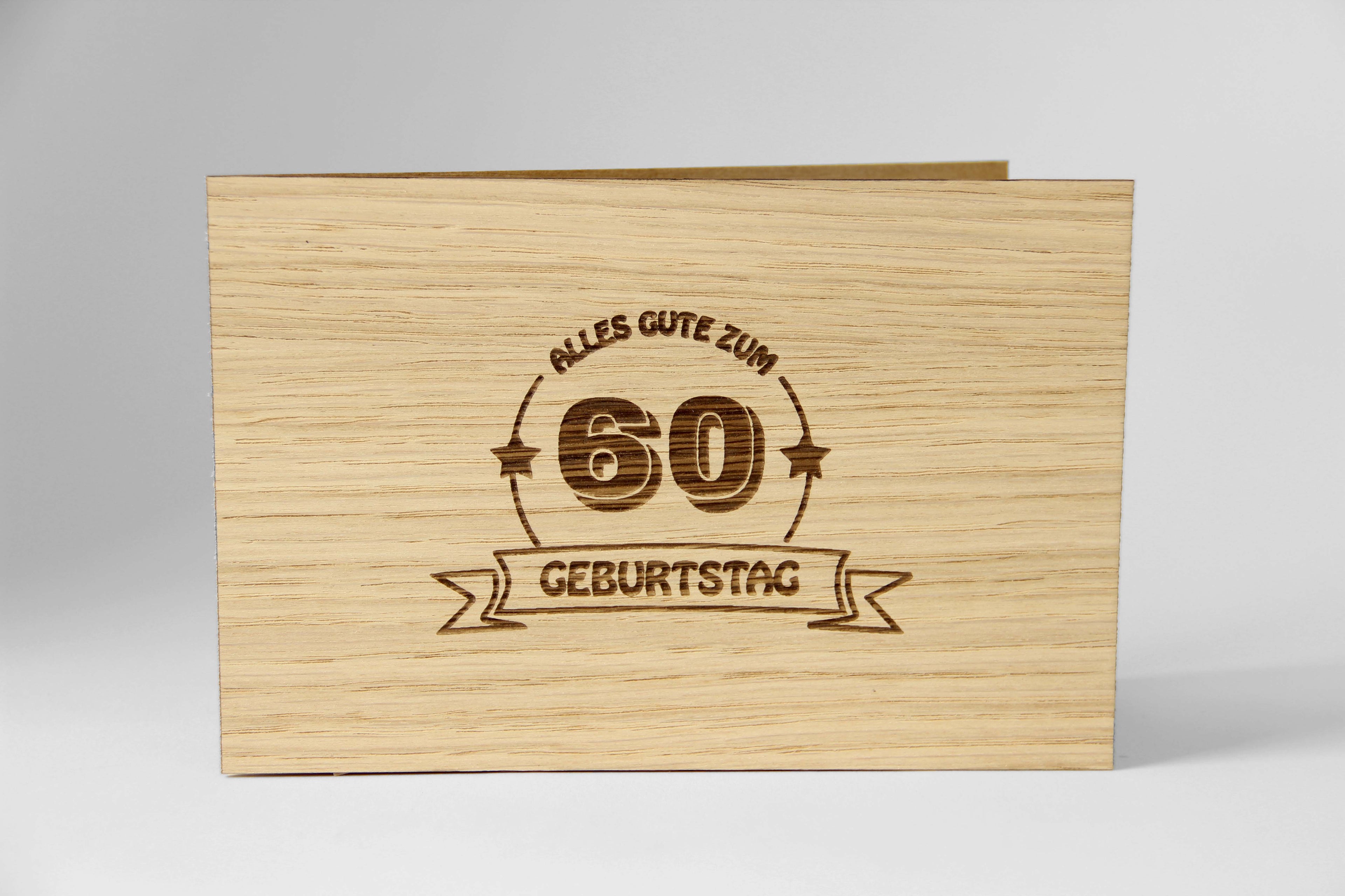 Holzgrusskarte - Alles Gute zum 30.