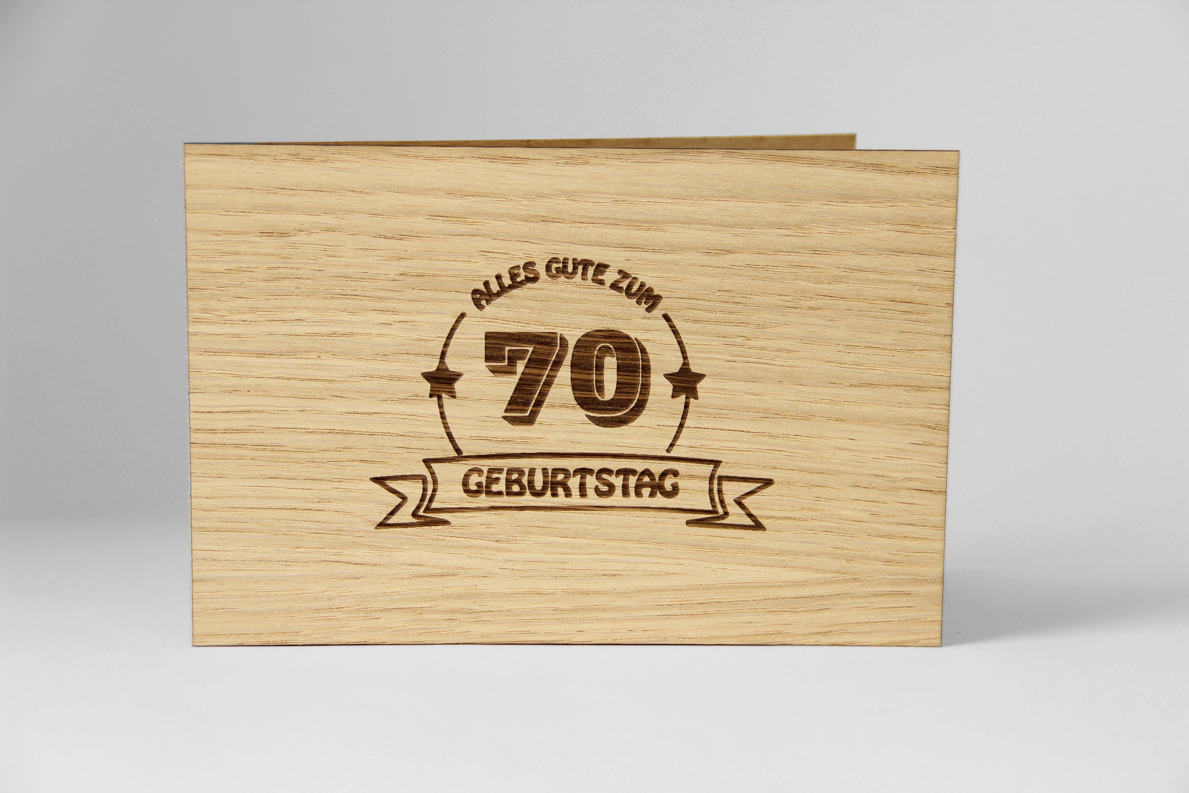 Holzgrusskarte - Alles Gute zum 30.