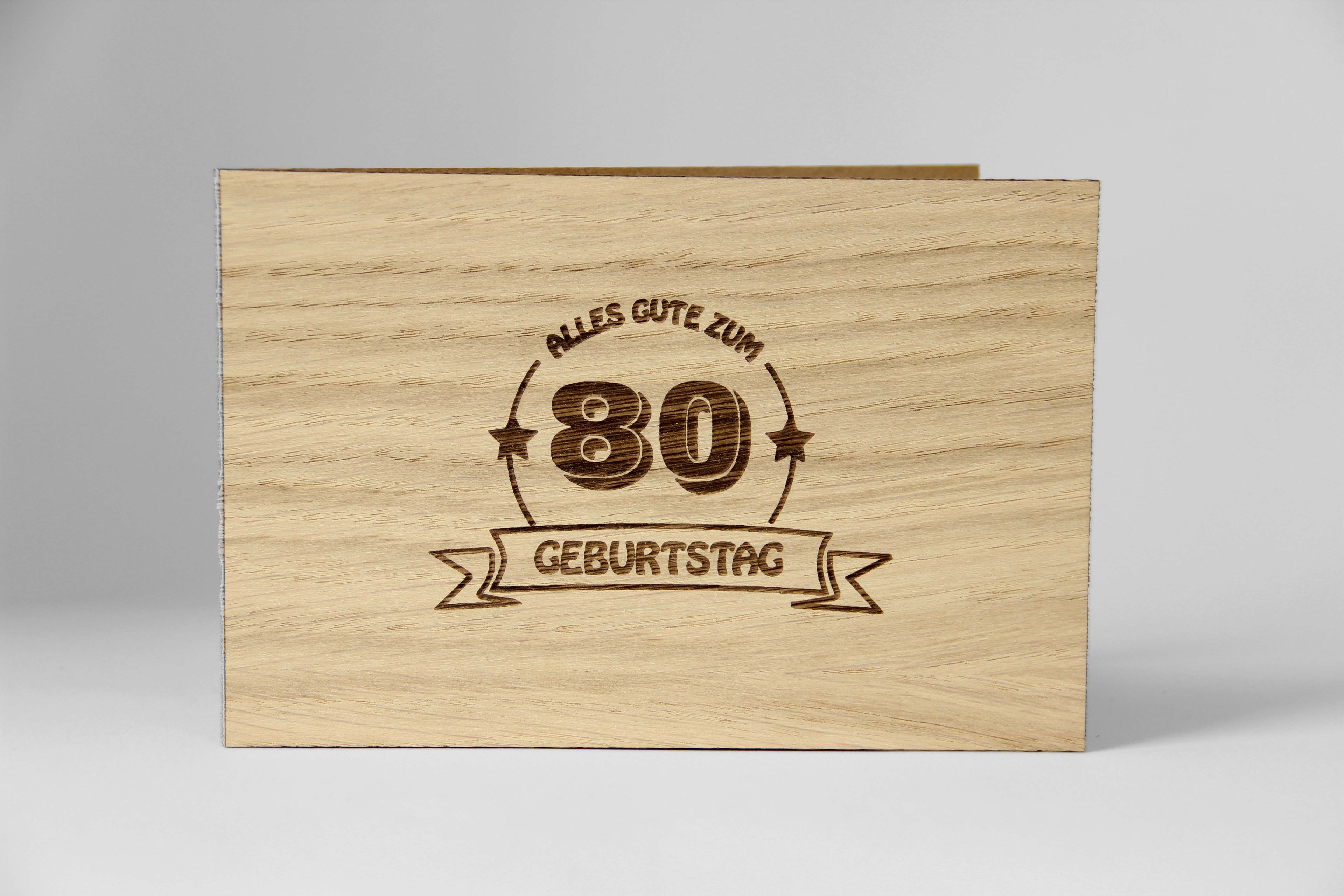 Holzgrusskarte - Alles Gute zum 30.