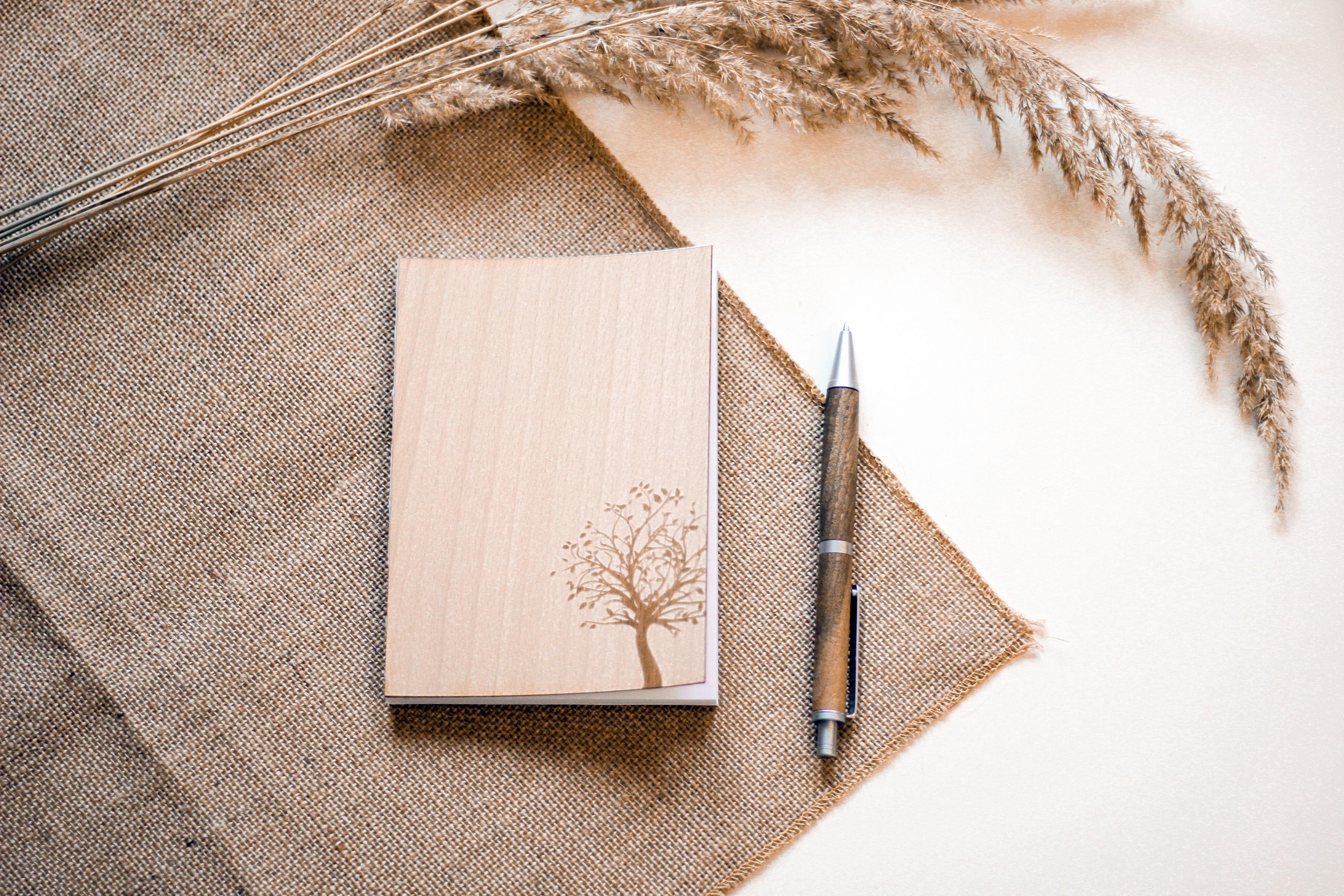 Notizbuch Holz A6 - Baum des Lebens