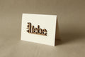 Grußkarte mit Holzsticker - Alles Liebe