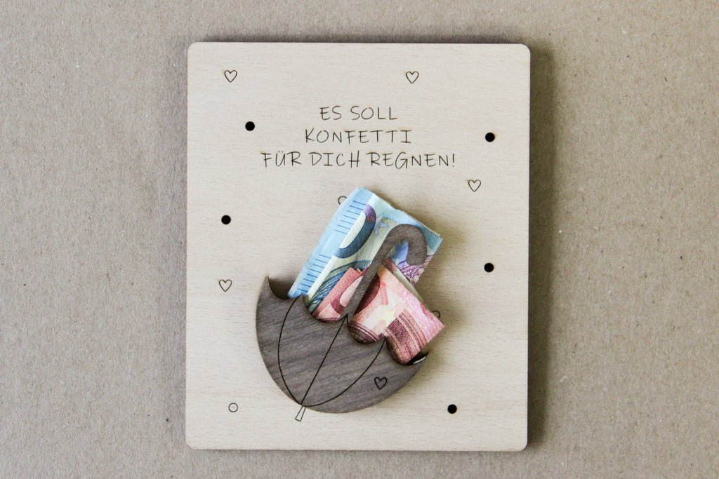 Geldgeschenk 3D - Konfetti