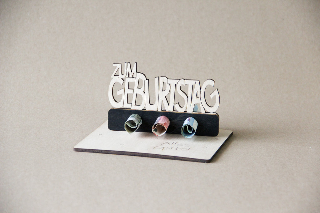 Geldgeschenk 3D - Zum Geburtstag