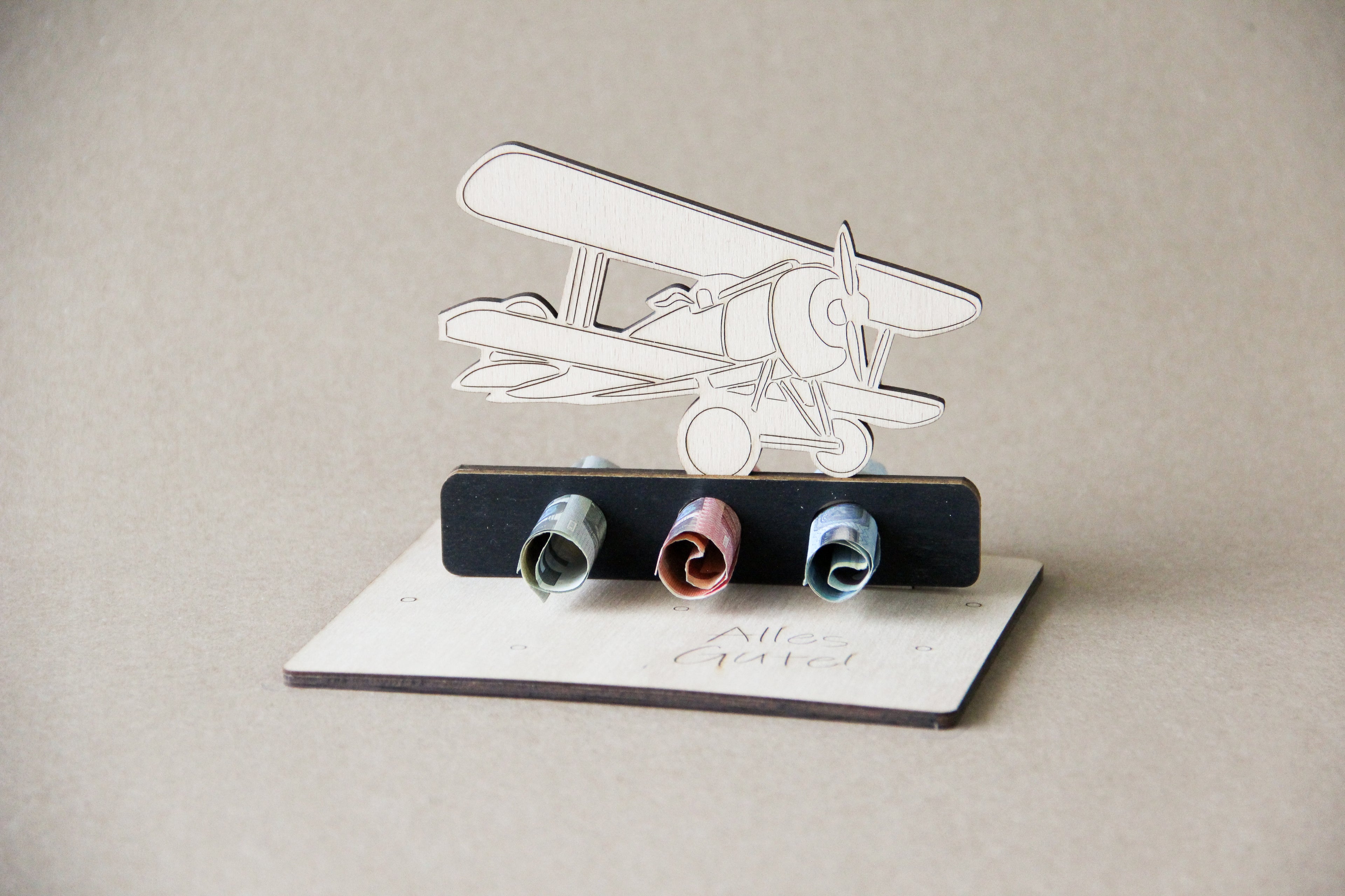Geldgeschenk 3D - Flugzeug