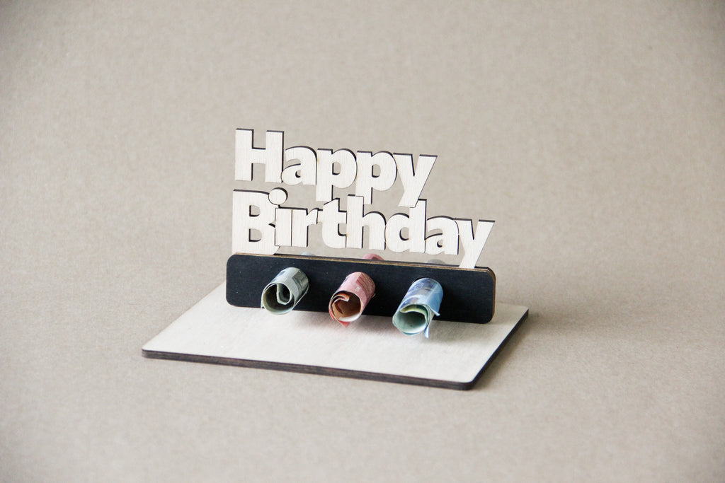 Geldgeschenk 3D - Happy Birthday
