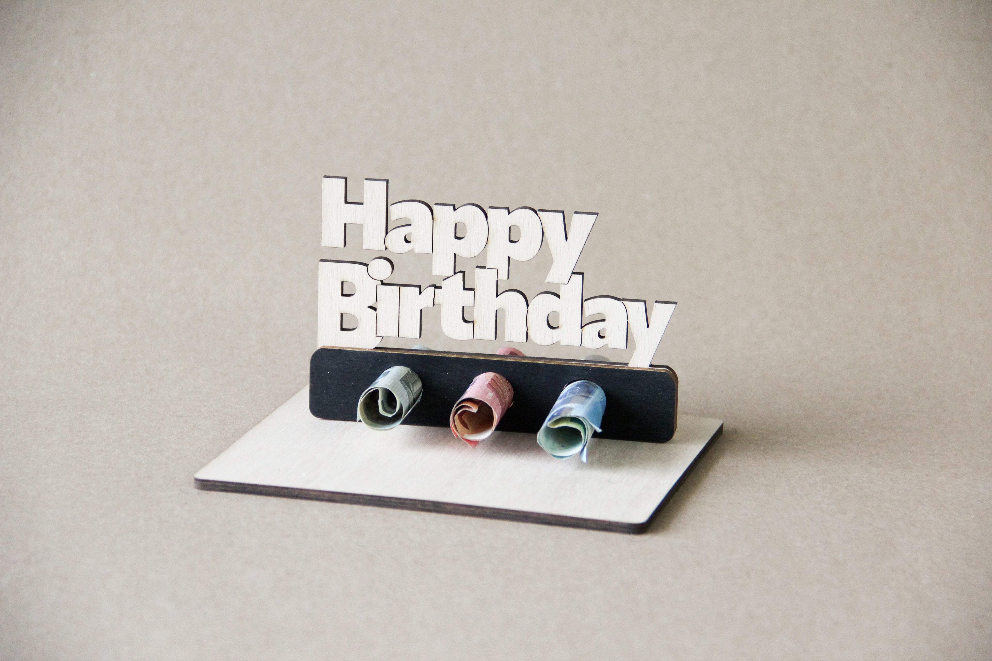Geldgeschenk 3D - Happy Birthday