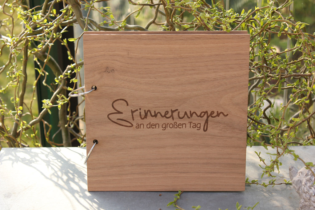 Ringbuch Gästebuch aus Holz