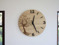 Wanduhr aus Holz - Baum des Lebens