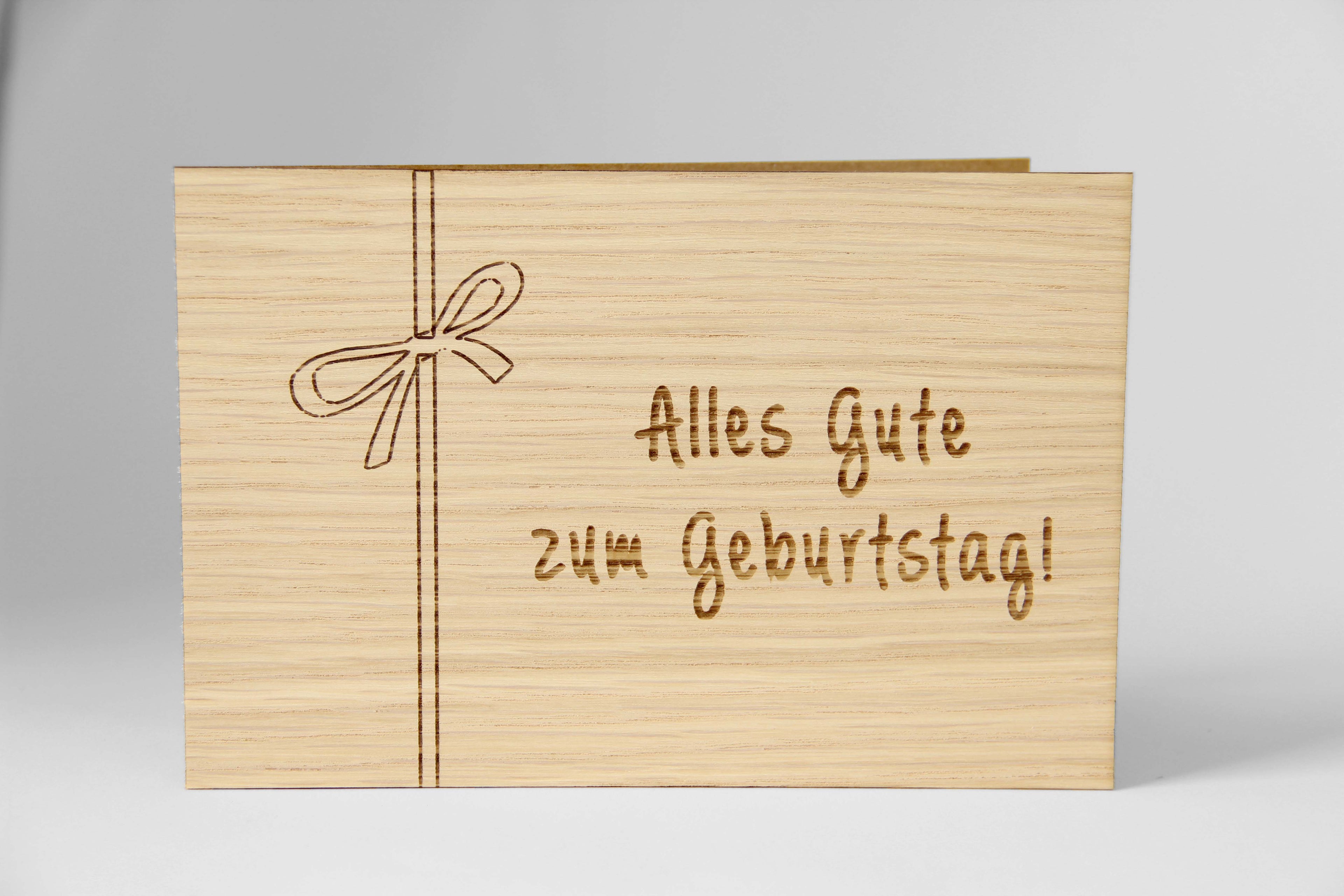 Holzgrusskarte - Alles Gute zum Geburtstag