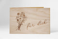 Holzgrusskarte - Für dich - Blumen