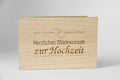 Holzgrusskarte - Herzlichen Glückwunsch zur Hochzeit