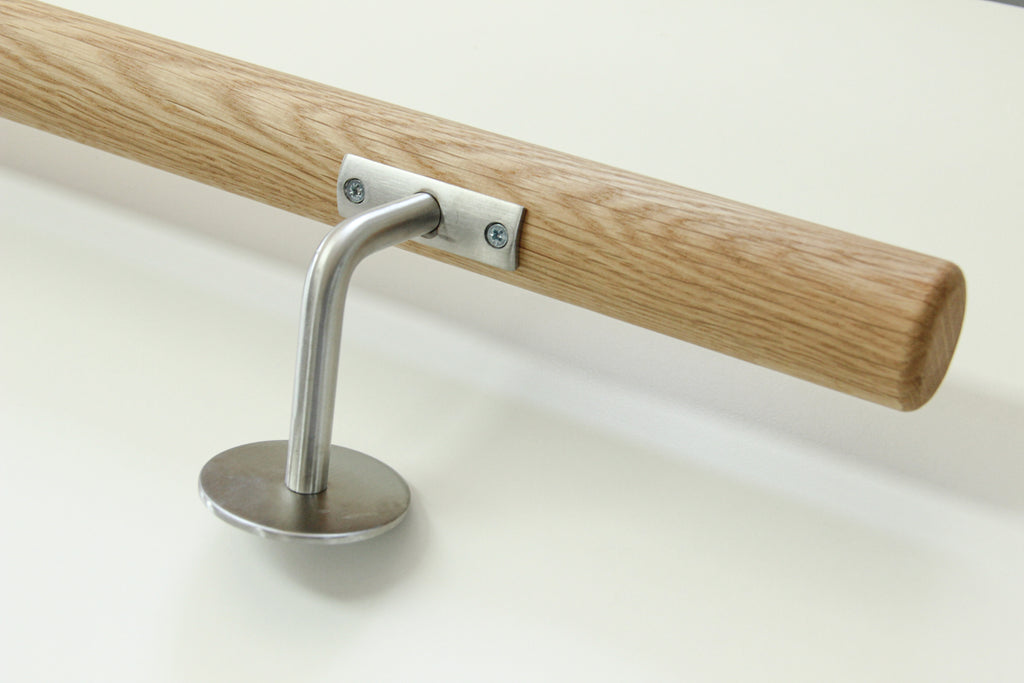 Holz Handlauf mit Wandmontage-Set - Eiche